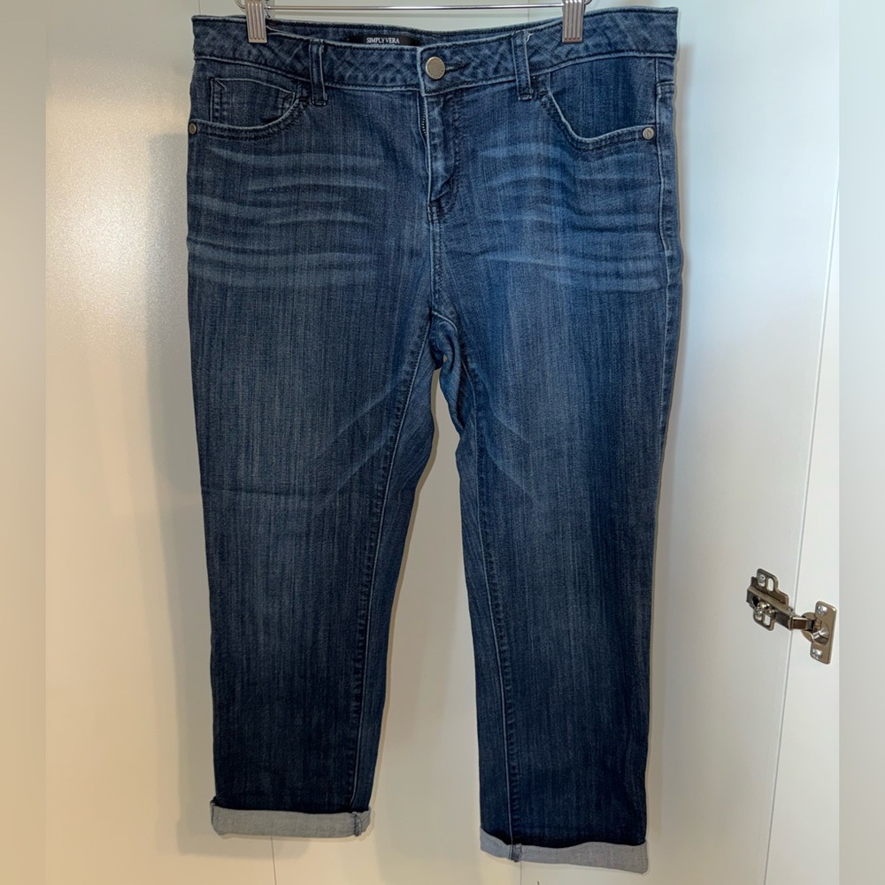 Vera Wang Indigo Cropped Jeans